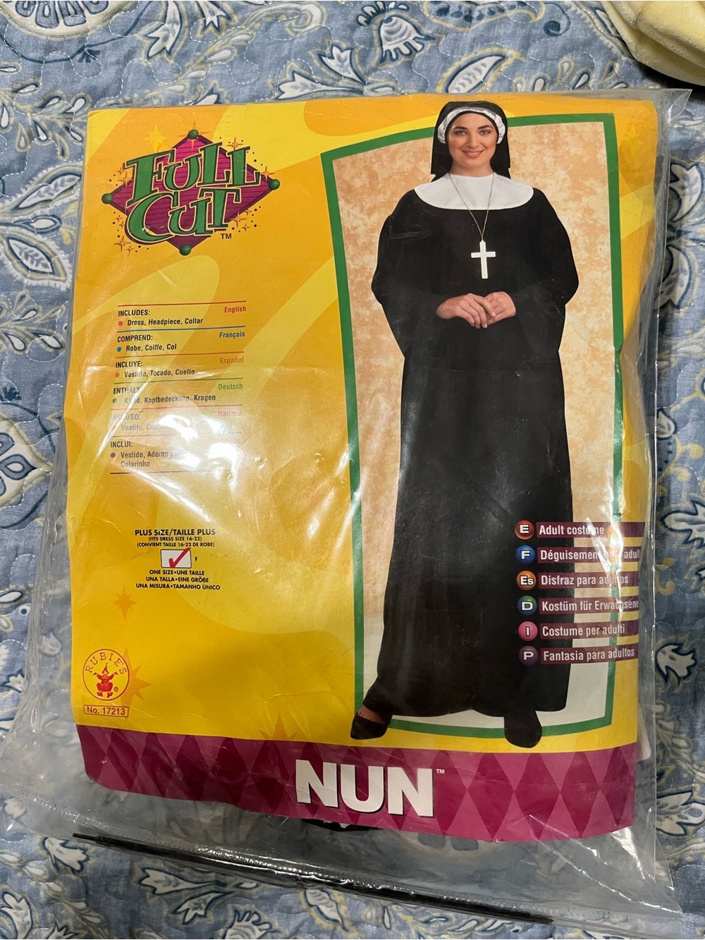 Nun Costume - Black adult Plus Size
